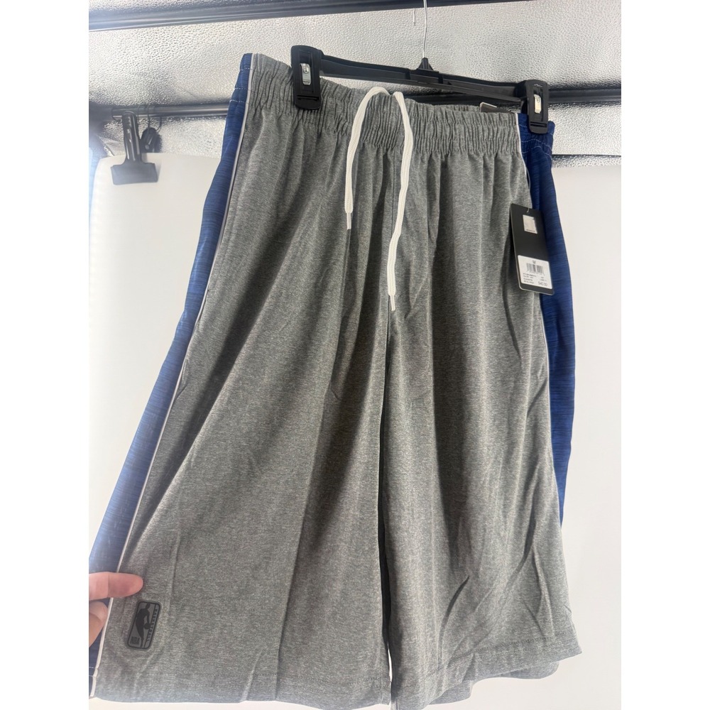 NBA Mens Basketball Shorts Grey Blue Heather Athletic Gym Shorts Medium NWT